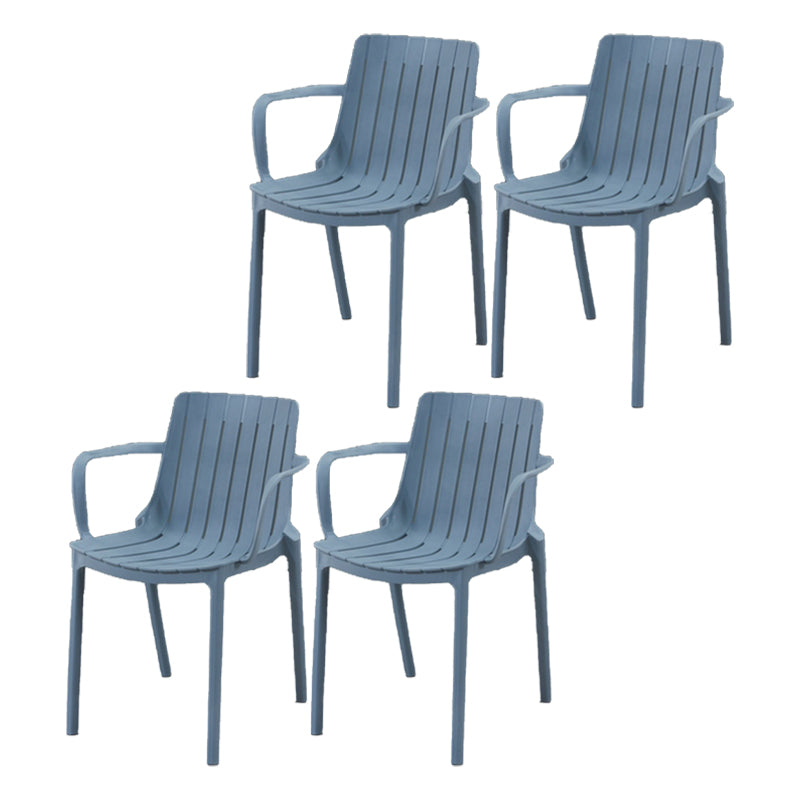 Sillas de comedor de cocina de estilo moderno, sillas de comedor de plástico con brazos apilables