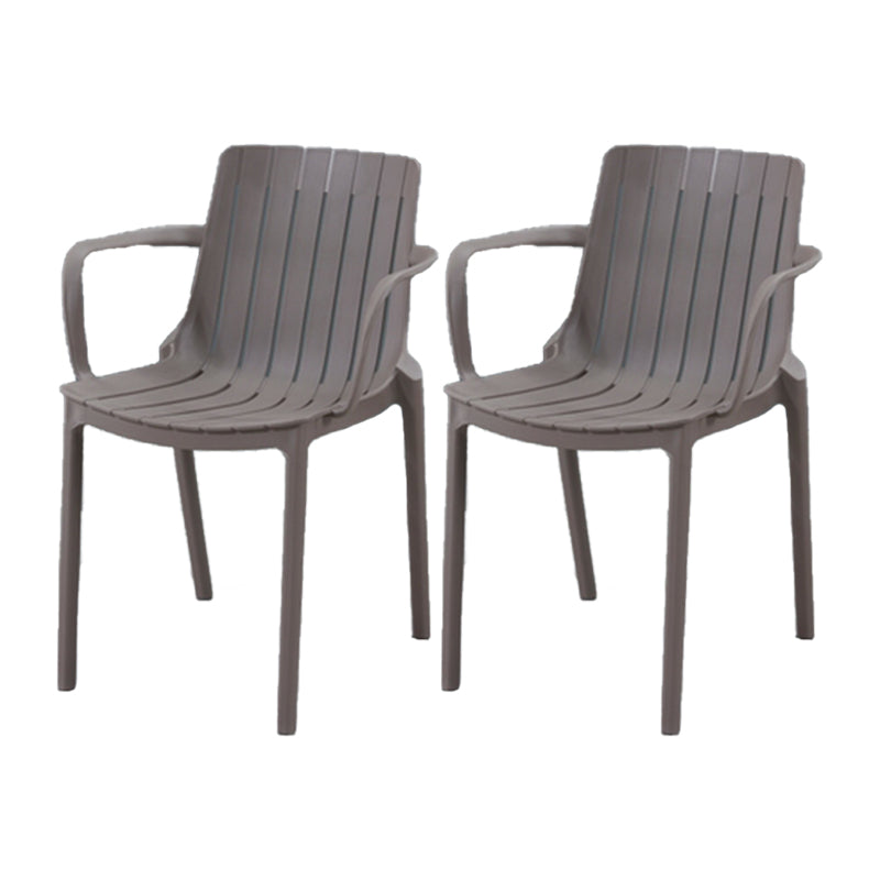 Sillas de comedor de cocina de estilo moderno, sillas de comedor de plástico con brazos apilables
