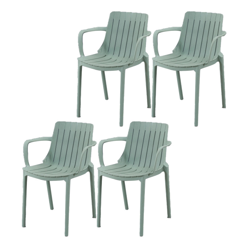 Sillas de comedor de cocina de estilo moderno, sillas de comedor de plástico con brazos apilables