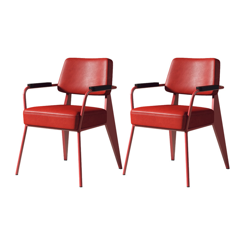 Chaise de salle à manger en métal rembourrée à dossier ouvert de chaise scandinave d'intérieur