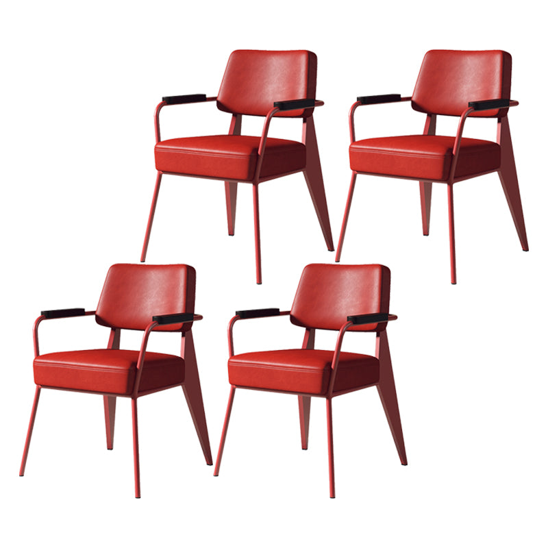 Chaise de salle à manger en métal rembourrée à dossier ouvert de chaise scandinave d'intérieur