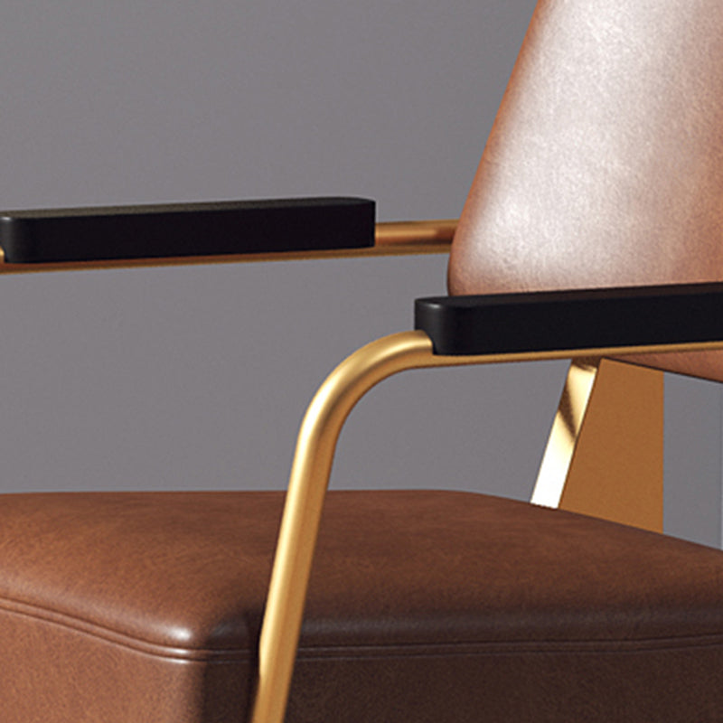 Chaise de salle à manger en métal rembourrée à dossier ouvert de chaise scandinave d'intérieur