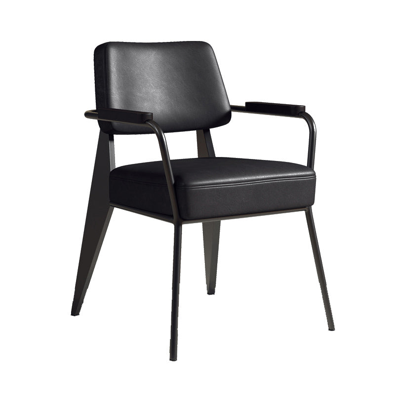 Chaise de salle à manger en métal rembourrée à dossier ouvert de chaise scandinave d'intérieur