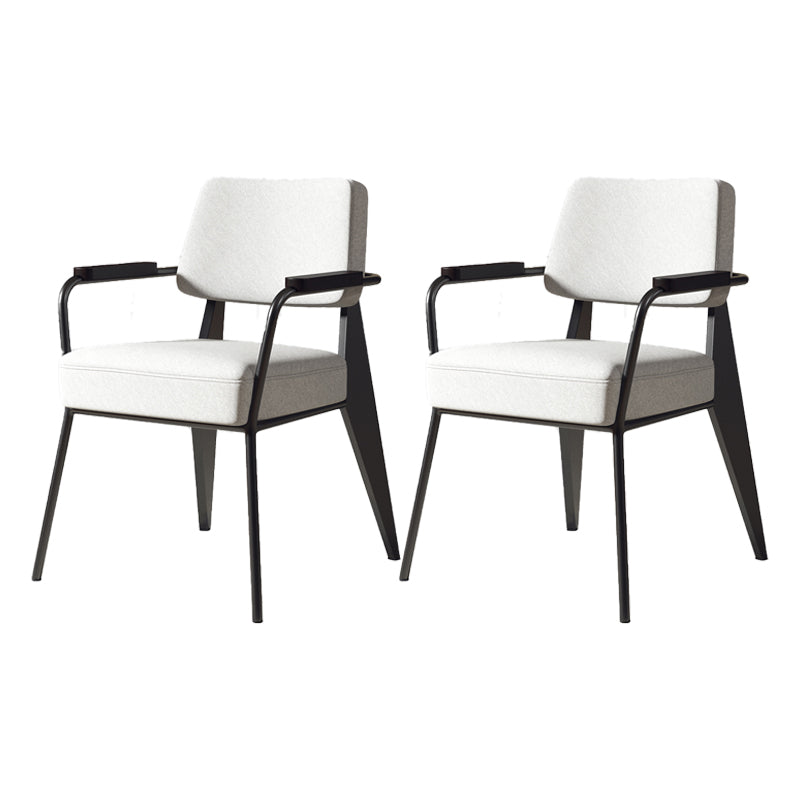 Chaise de salle à manger en métal rembourrée à dossier ouvert de chaise scandinave d'intérieur