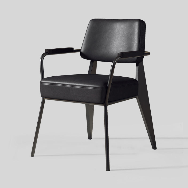 Chaise de salle à manger en métal rembourrée à dossier ouvert de chaise scandinave d'intérieur