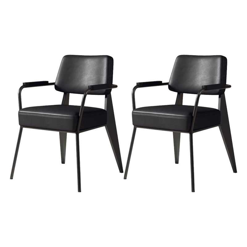 Chaise de salle à manger en métal rembourrée à dossier ouvert de chaise scandinave d'intérieur