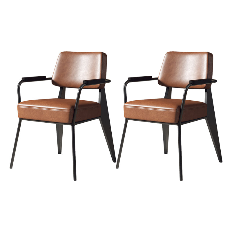 Chaise de salle à manger en métal rembourrée à dossier ouvert de chaise scandinave d'intérieur