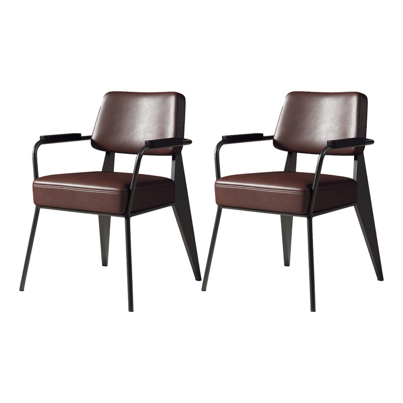 Chaise de salle à manger en métal rembourrée à dossier ouvert de chaise scandinave d'intérieur