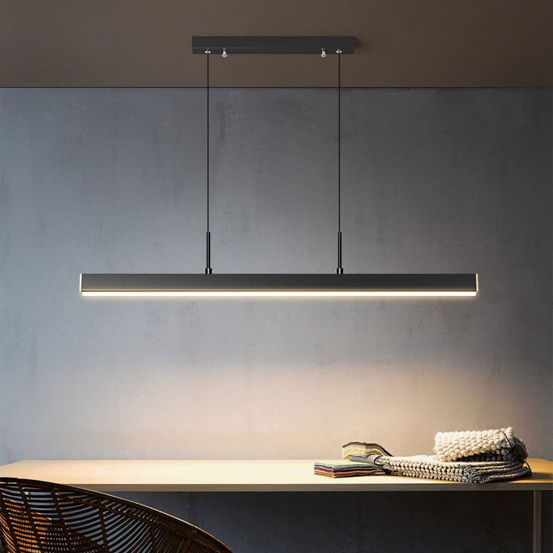 Moderno Led Light Light Light Comedor Lámpara colgante de rectángulo simple