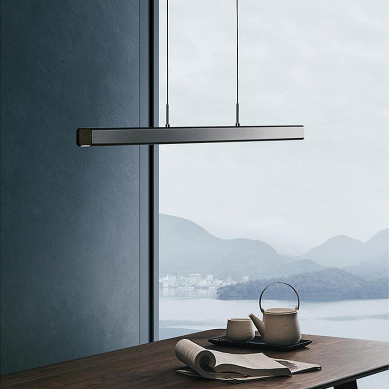 Moderno Led Light Light Light Comedor Lámpara colgante de rectángulo simple
