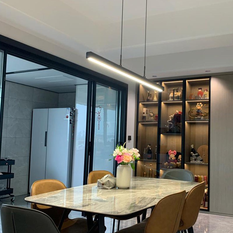Moderno Led Light Light Light Comedor Lámpara colgante de rectángulo simple