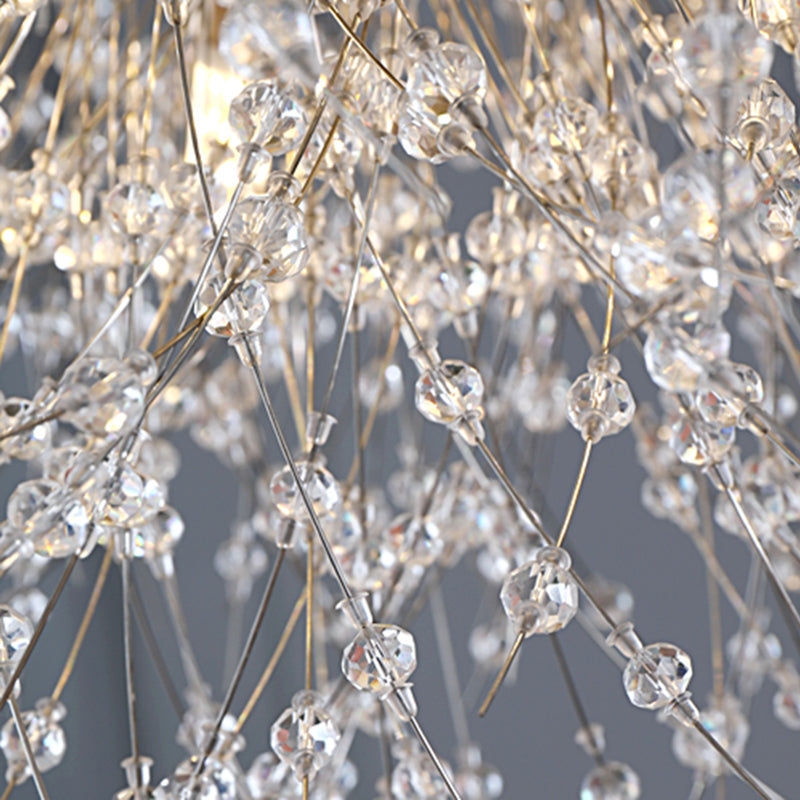 Aparte de iluminación suspendido de diente de león luces colgantes colgantes de múltiples cabezas múltiples con cristal