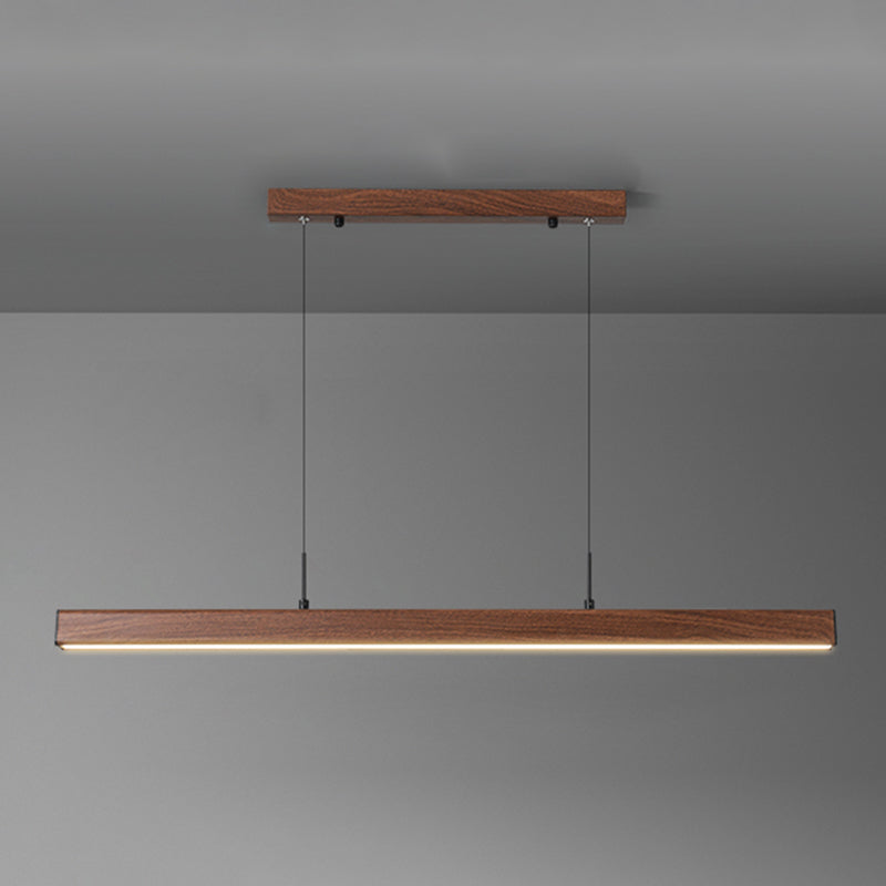 Modern Simple Hanging Lamp Rectangle LED Aluminum Pendant Light Fixture for Dining Room