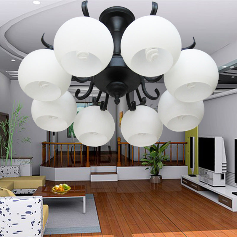 Minimalistische inbouwplafondlamp Traditionele plafondlamp met glazen kap voor slaapkamer