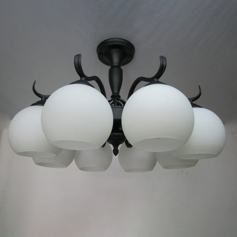 Minimalistische inbouwplafondlamp Traditionele plafondlamp met glazen kap voor slaapkamer