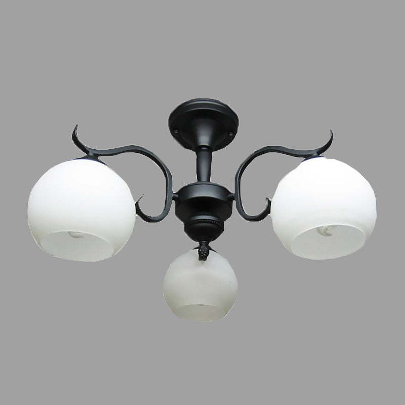 Minimalistische inbouwplafondlamp Traditionele plafondlamp met glazen kap voor slaapkamer
