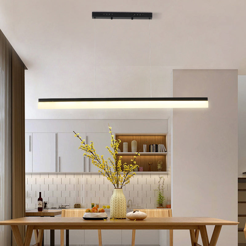 Lámpara colgante de rectángulo LED de lámpara colgante simple para el comedor de la oficina del comedor