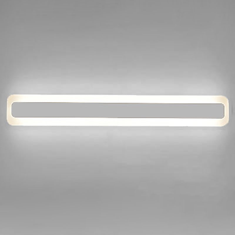 White Strip Mirror Light Nordic Style Metal LED Wall Sconce for Bathroom