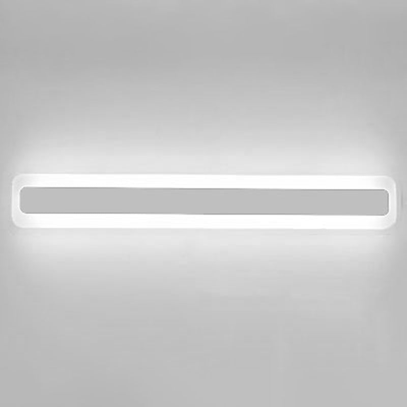 White Strip Mirror Light Nordic Style Metal LED Wall Sconce for Bathroom