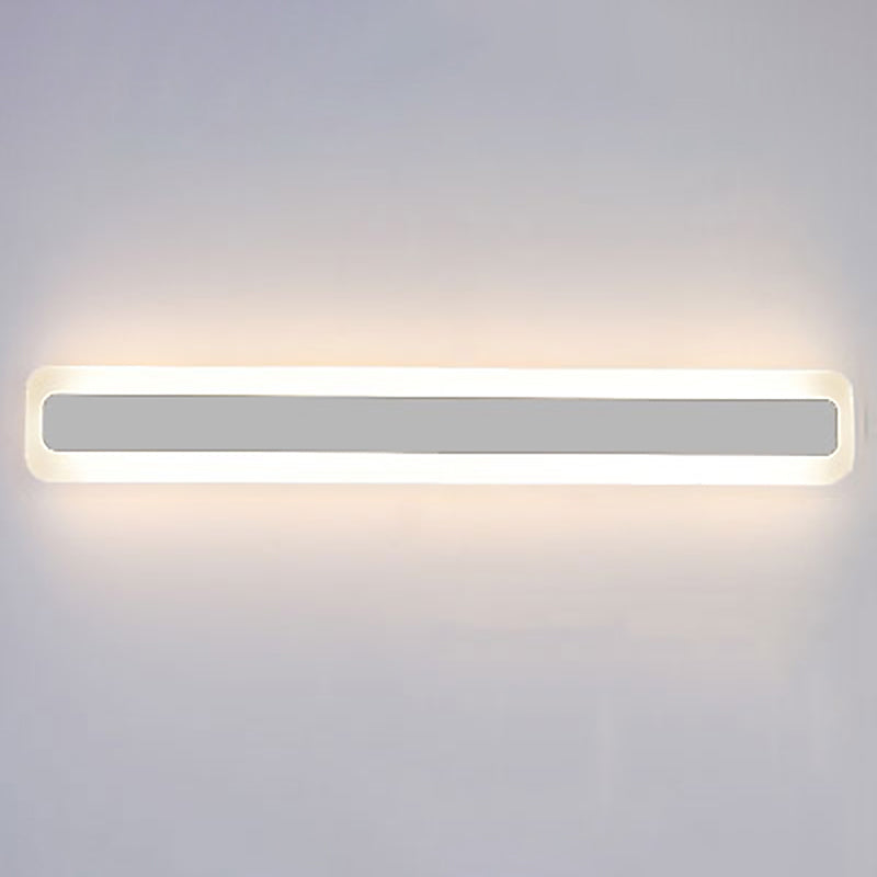 White Strip Mirror Light Nordic Style Metal LED Wall Sconce for Bathroom