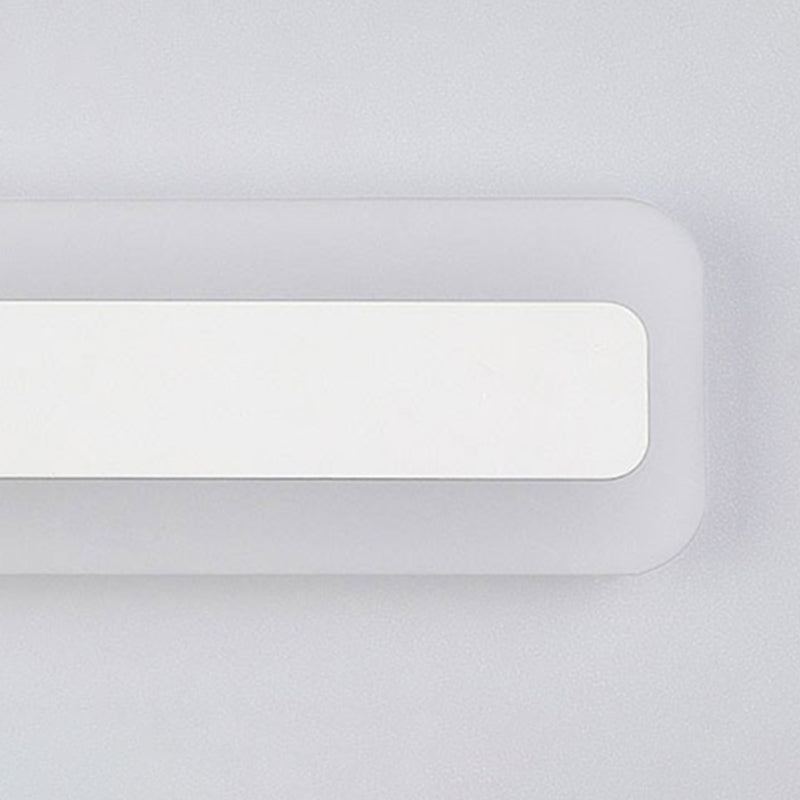 White Strip Mirror Light Nordic Style Metal LED Wall Sconce for Bathroom