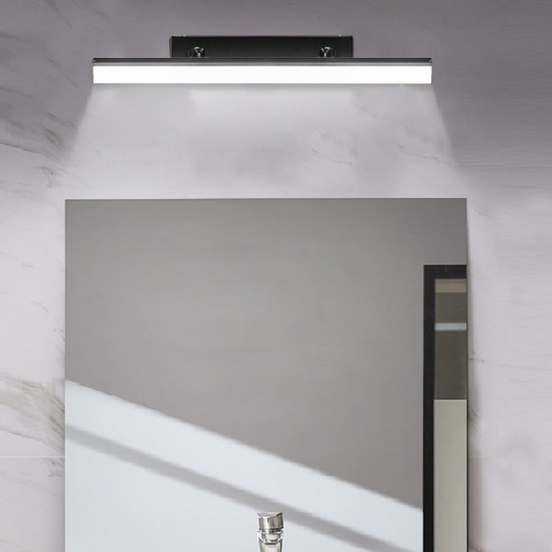 Metallausziehbare Wandlampe Nordischer Stil schwarzer LED -Spiegel Licht für Badezimmer
