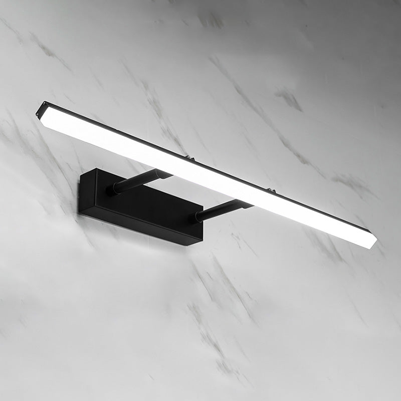 Metallausziehbare Wandlampe Nordischer Stil schwarzer LED -Spiegel Licht für Badezimmer