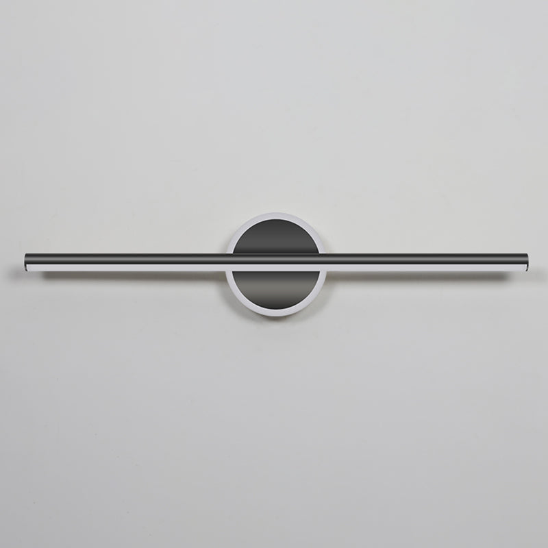 Striscia nera Mirror Minimalist Light Nordic Style 1 Light Vanity Light per camera da letto