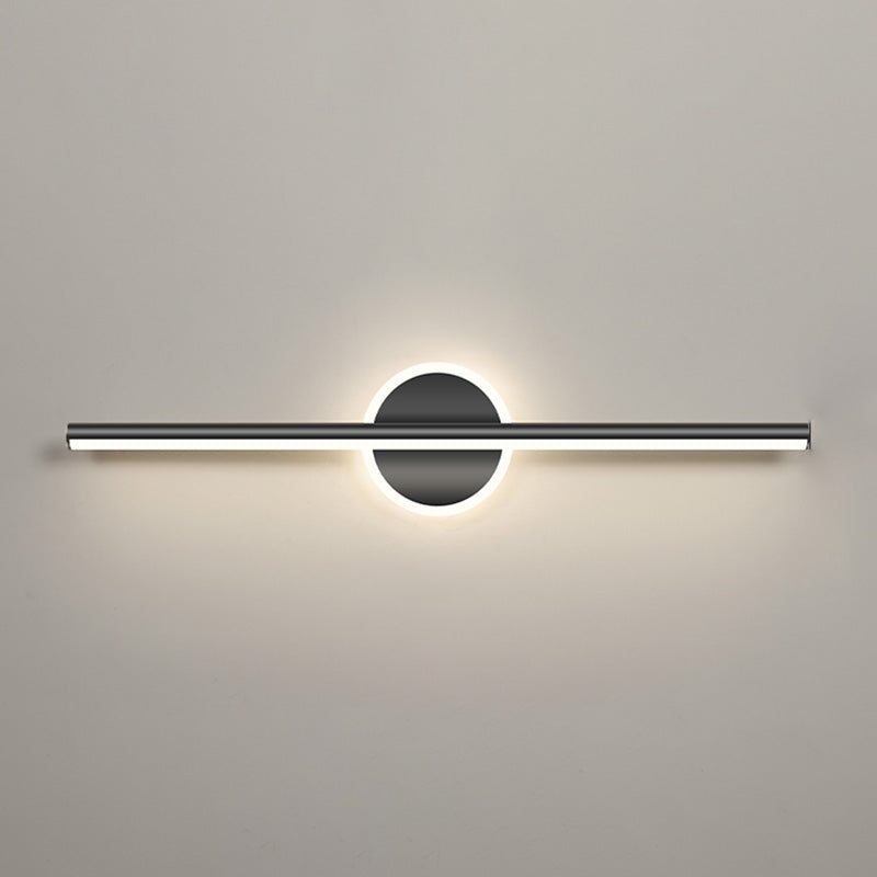 Schwarzer Streifen Minimalistischer Spiegel Licht Nordisch Stil 1 Licht Waschtisch Licht für Schlafzimmer