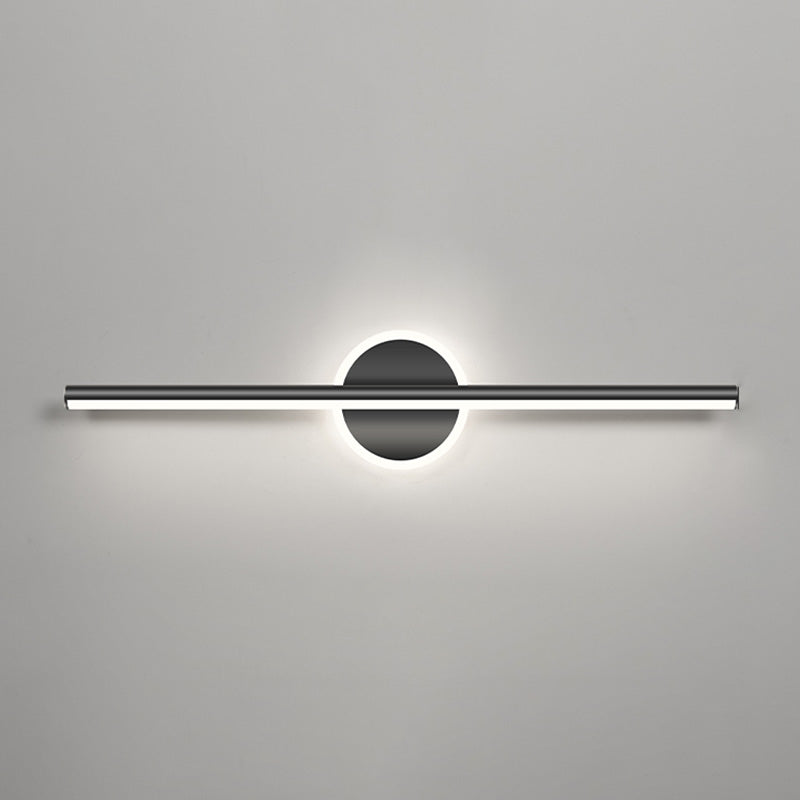 Striscia nera Mirror Minimalist Light Nordic Style 1 Light Vanity Light per camera da letto