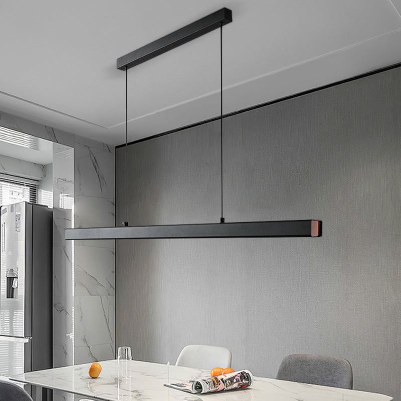 Modern LED Ceiling Hanging Light Dining Room Simple Rectangle Pendant Lamp