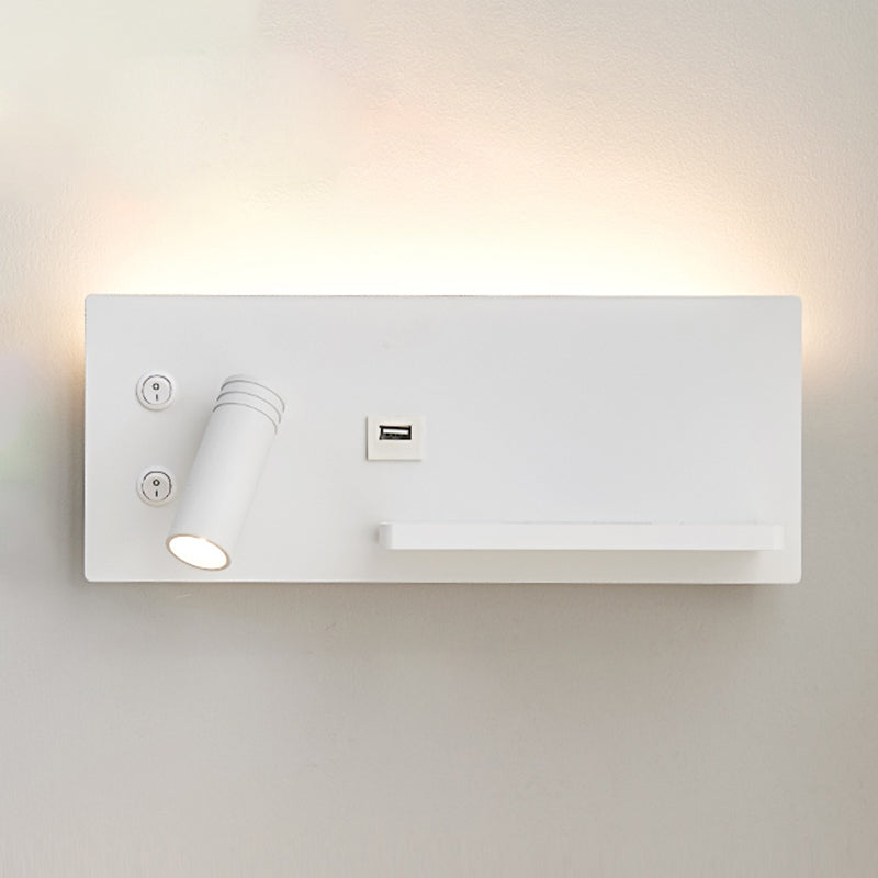 Zeitgenössische Leselampe Einfachheit Wandleuchte mit Metallschatten für Schlafzimmer