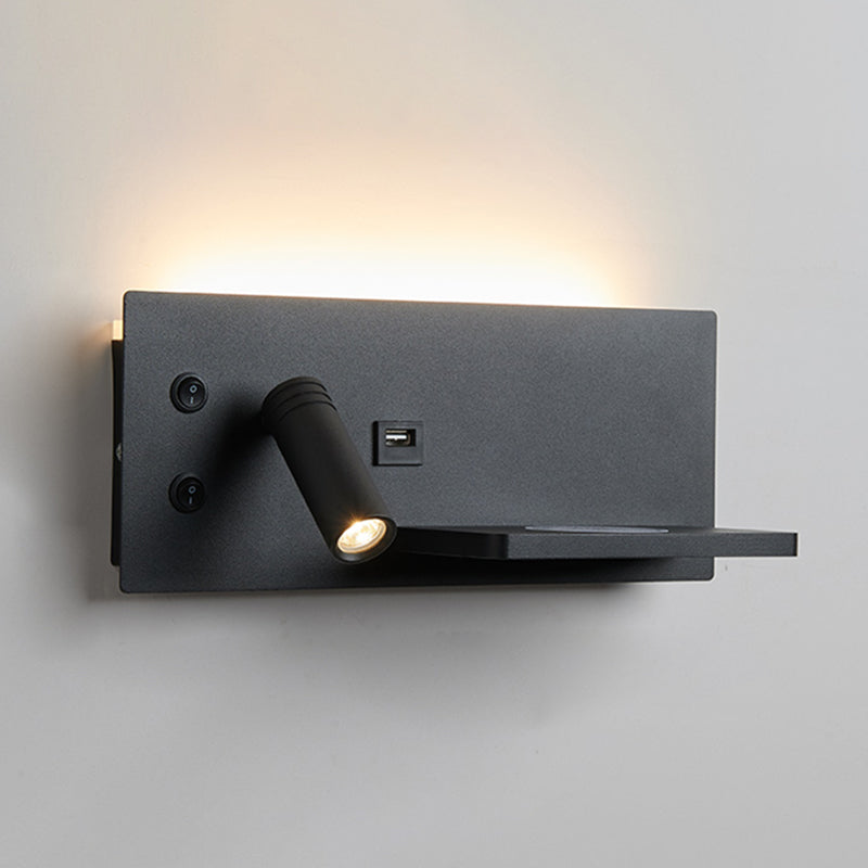 Zeitgenössische Leselampe Einfachheit Wandleuchte mit Metallschatten für Schlafzimmer