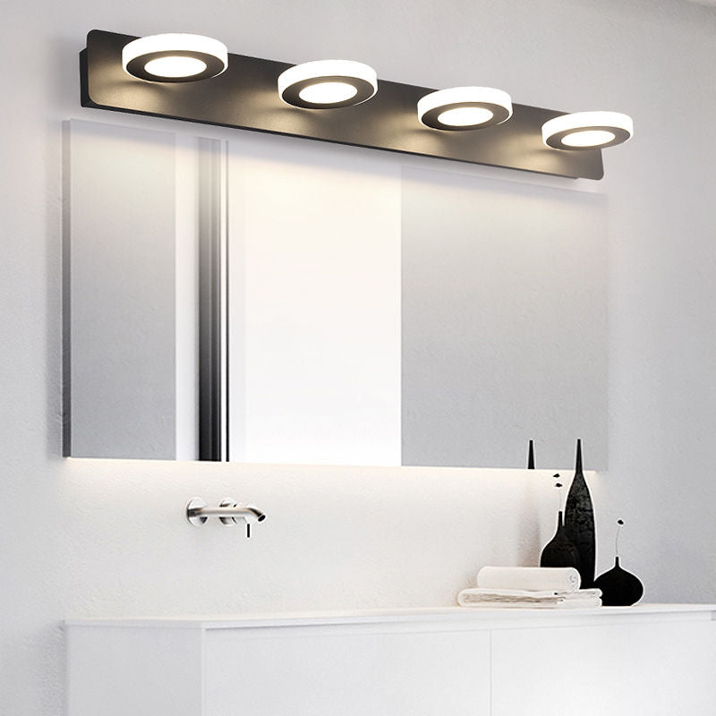 Multi Light Black Vanity Light Modern Style Waterproof Mirror Light for Bathroom