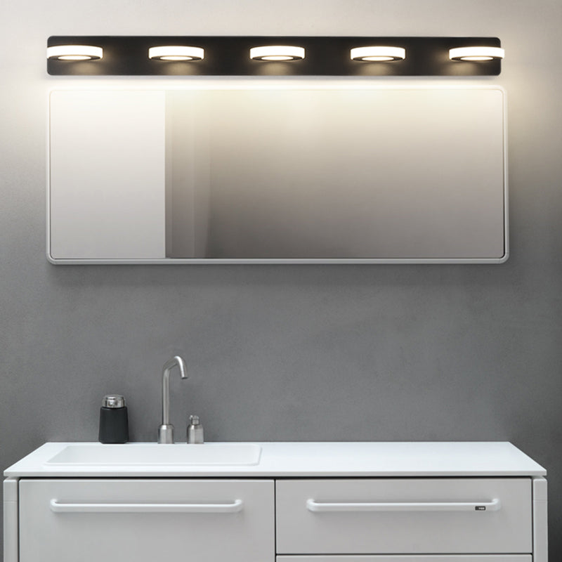 Multi Light Black Vanity Light Modern Style Waterproof Mirror Light for Bathroom