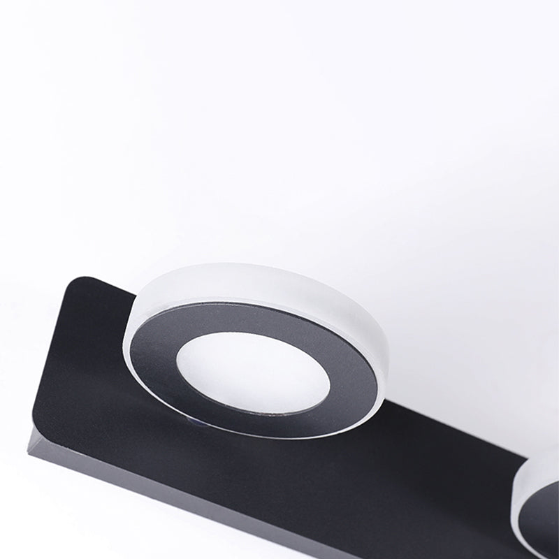 Multi Light Black Vanity Light Modern Style Waterproof Mirror Light for Bathroom
