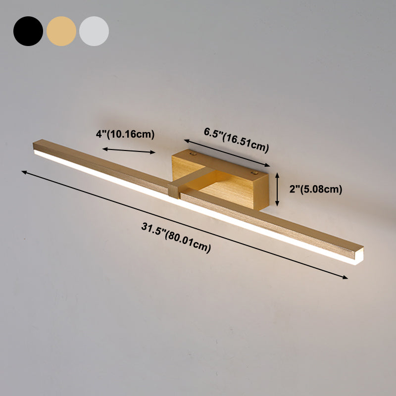 Straight Mirror Light Modern Colorful 1 Light Wall Sconce Fixture for Bedroom