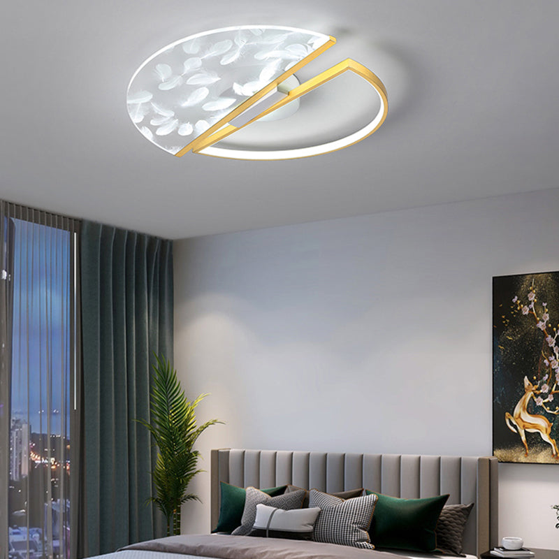 Gold Flush Lighting Simplicity Flush Mount Ceiling Light Fixtures for Living Room
