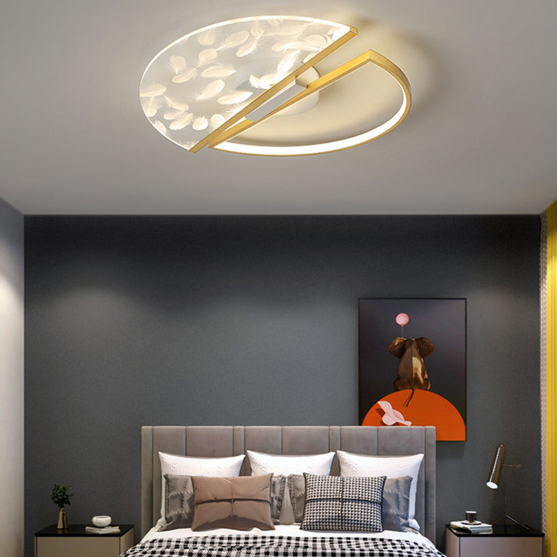 Gold Flush Lighting Simplicity Flush Mount Ceiling Light Fixtures for Living Room