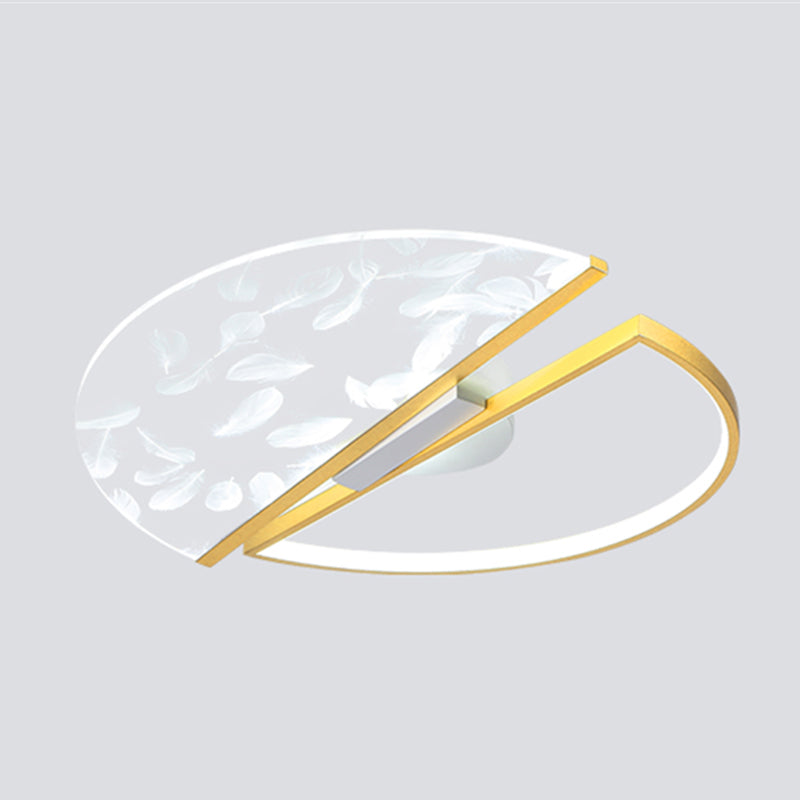 Gold Flush Lighting Simplicity Flush Mount Ceiling Light Fixtures for Living Room