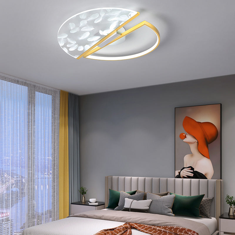 Gold Flush Lighting Simplicity Flush Mount Ceiling Light Fixtures for Living Room