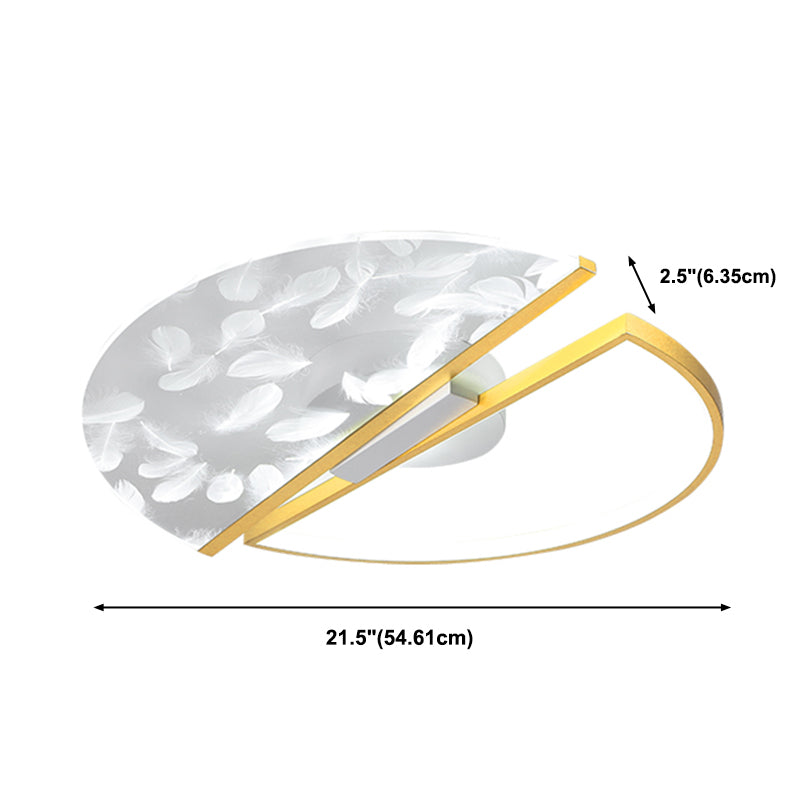 Gold Flush Lighting Simplicity Flush Mount Ceiling Light Fixtures for Living Room