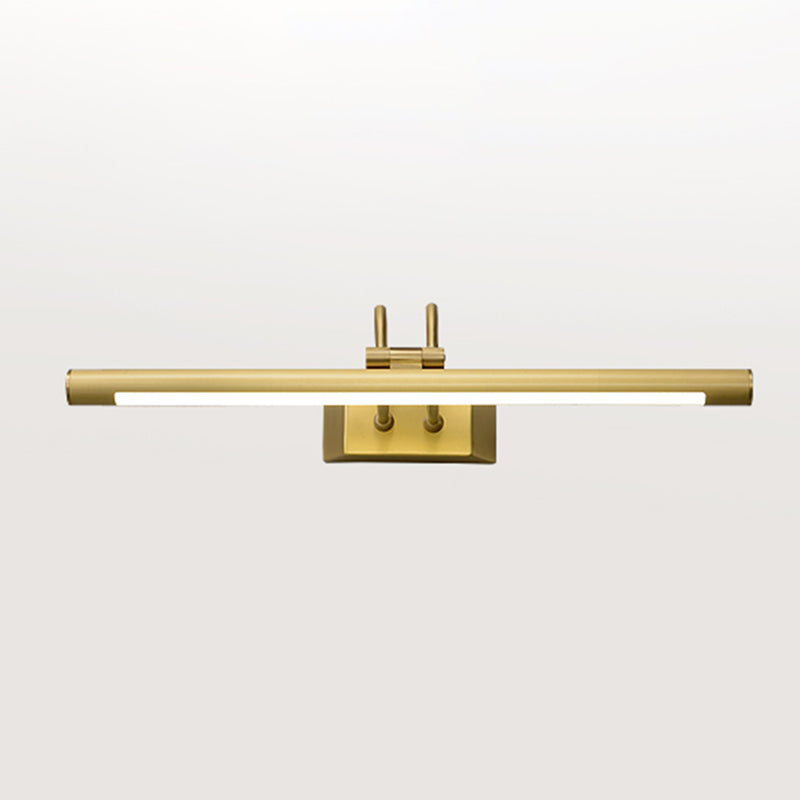 Messing Straight Mirror Light Modern Style Single Light Wall Lampe für Schlafzimmer