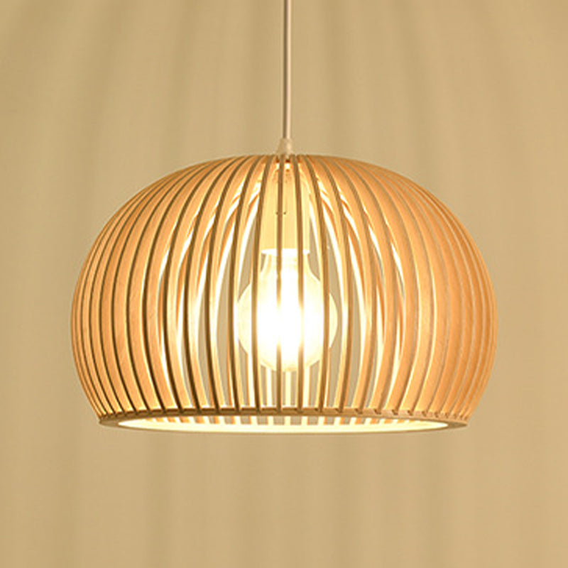 Luce a sospensione in legno in stile moderno 1 Apparecchio di lampada appesa alla luce per soggiorno