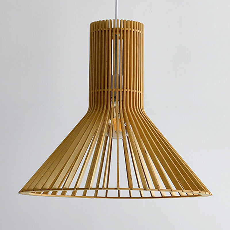 Luce a sospensione in legno in stile moderno 1 Apparecchio di lampada appesa alla luce per soggiorno