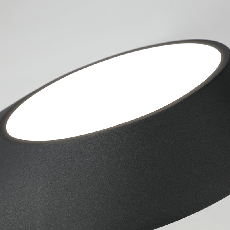Modern Creative LED Ceiling Light Lacquered Aluminium Geometric Flush Mount with Acrylic Shade