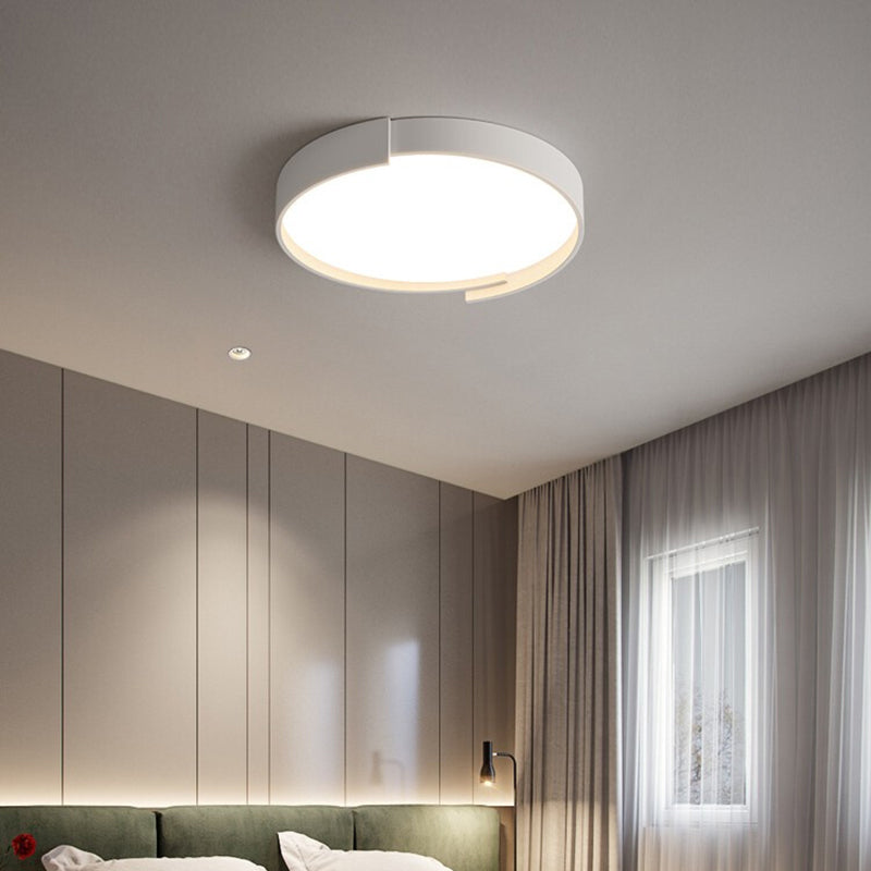 Plafonnier LED en fer laqué, montage circulaire en acrylique, Style créatif moderne, pour chambre à coucher