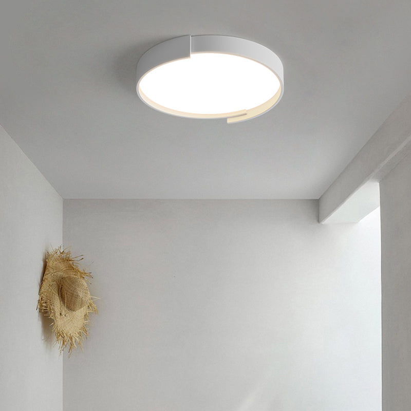 Plafonnier LED en fer laqué, montage circulaire en acrylique, Style créatif moderne, pour chambre à coucher