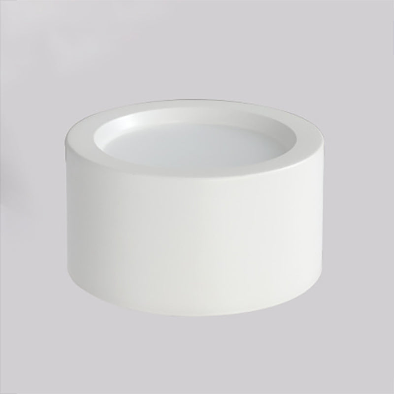 Plafonnier LED de forme cylindrique en fer moderne, 1 lumière, montage encastré pour couloir d'allée