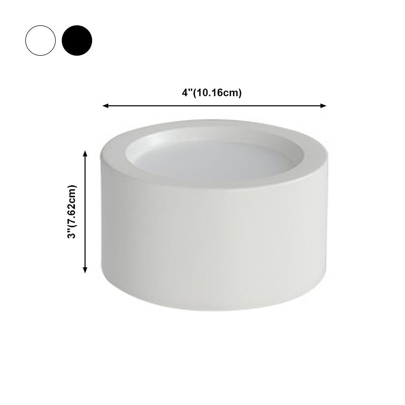 Plafonnier LED de forme cylindrique en fer moderne, 1 lumière, montage encastré pour couloir d'allée